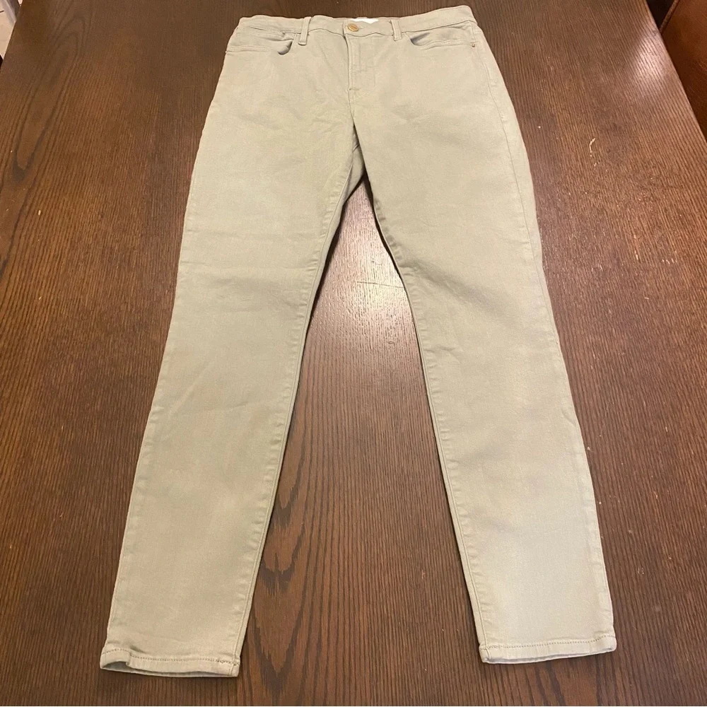 Frame Le High Skinny Jeans in Olive Green Size 30 - Picture 3 of 10